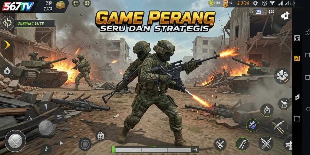 Tampilan aksi seru permainan TPS di 567TV.