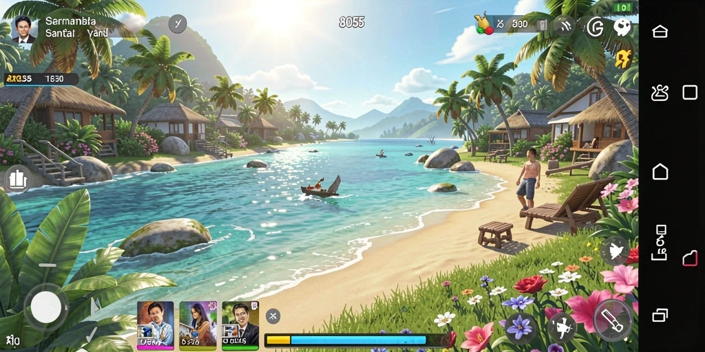 Tampilan gameplay <strong>8055</strong> yang penuh warna dan menyenangkan.