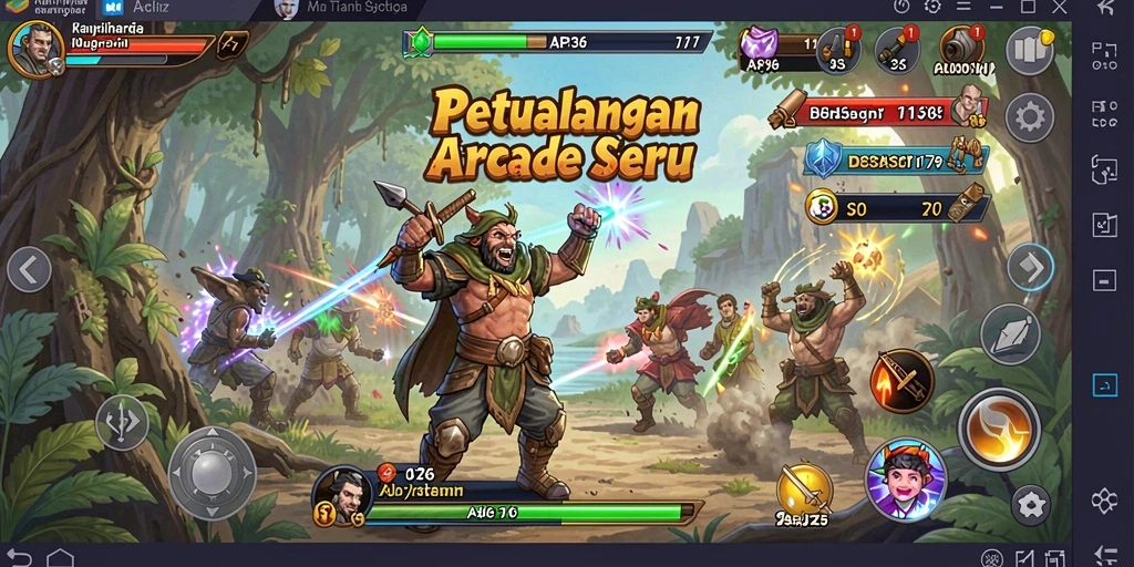 Tampilan gameplay seru dan menarik dari API36 dengan karakter arcade.