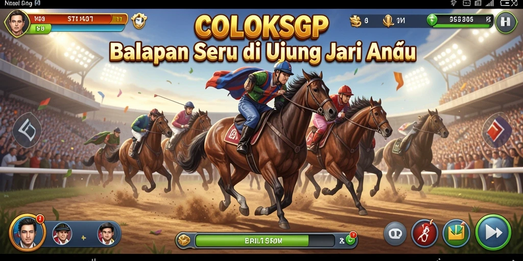 Screenshot menampilkan aksi balapan yang mendebarkan di COLOKSGP.