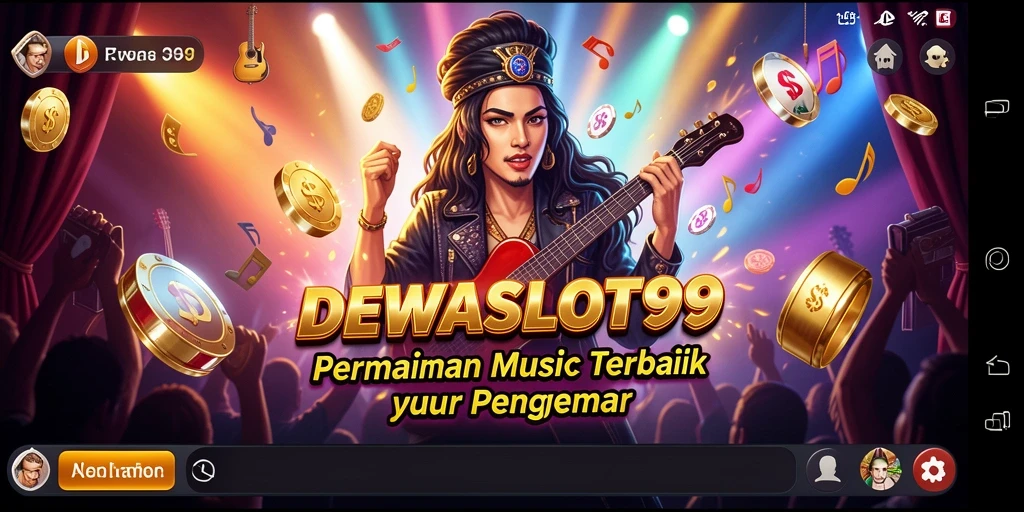 Screenshot utama DEWASLOT99 menunjukkan gameplay musik yang seru dan interaktif.