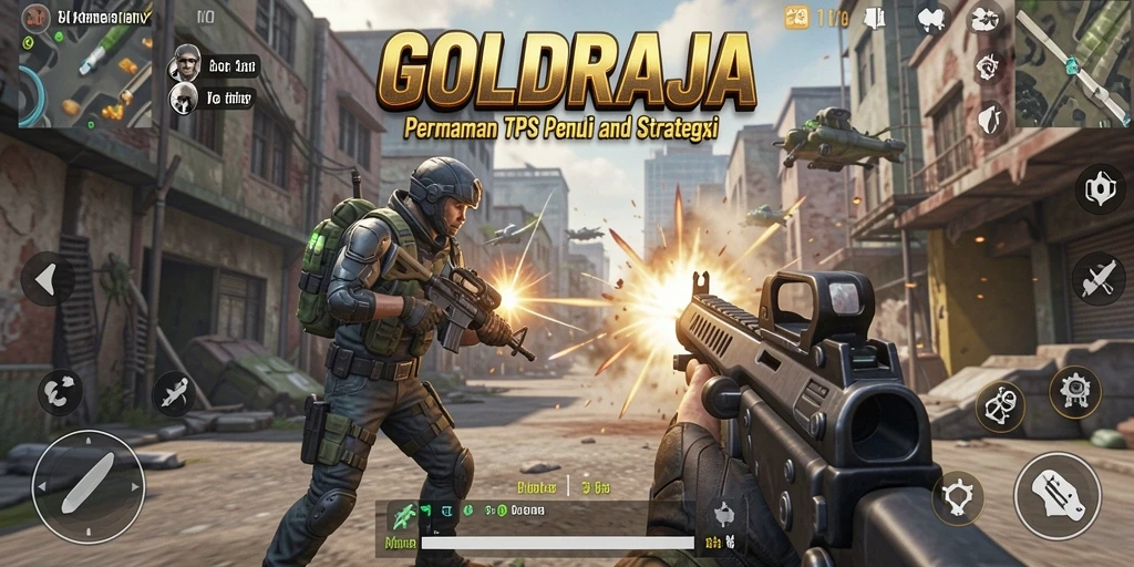 Tampilan gameplay GOLDRAJA yang mendebarkan dan menantang.