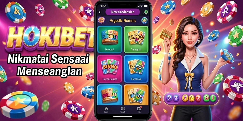 Gameplay seru HOKIBET dengan suasana Bingo yang menyenangkan.