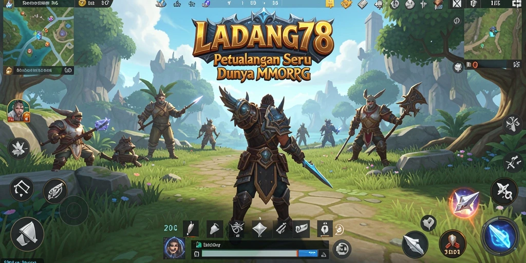 Tampilan gameplay epik dalam dunia MMORPG LADANG78.