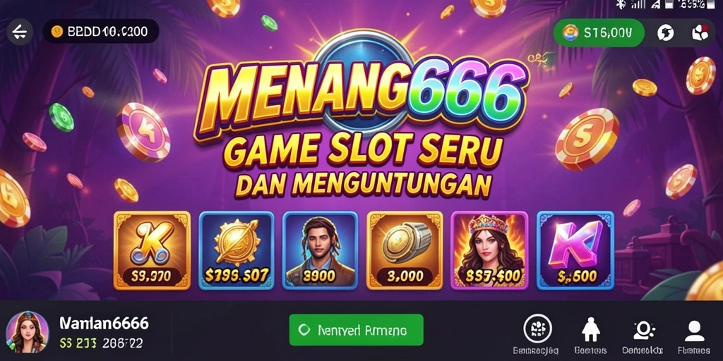 Tampilan permainan Slot yang menarik dan penuh warna di MENANG666.