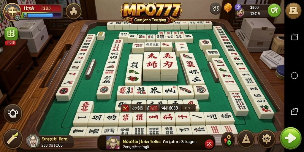 Screenshot MPO777 menunjukkan gameplay Mahjong yang seru dan menantang.