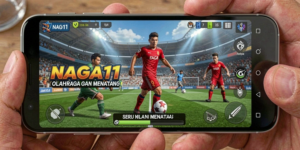 Tampilan gameplay NAGA11 dengan aksi seru olahraga.