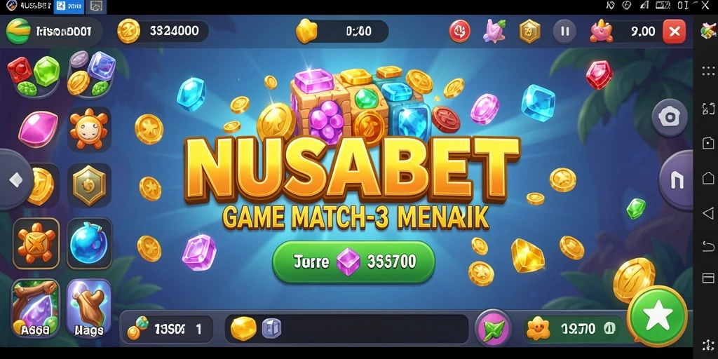 Tangkapan layar gameplay NUSABET yang penuh warna dan menarik.