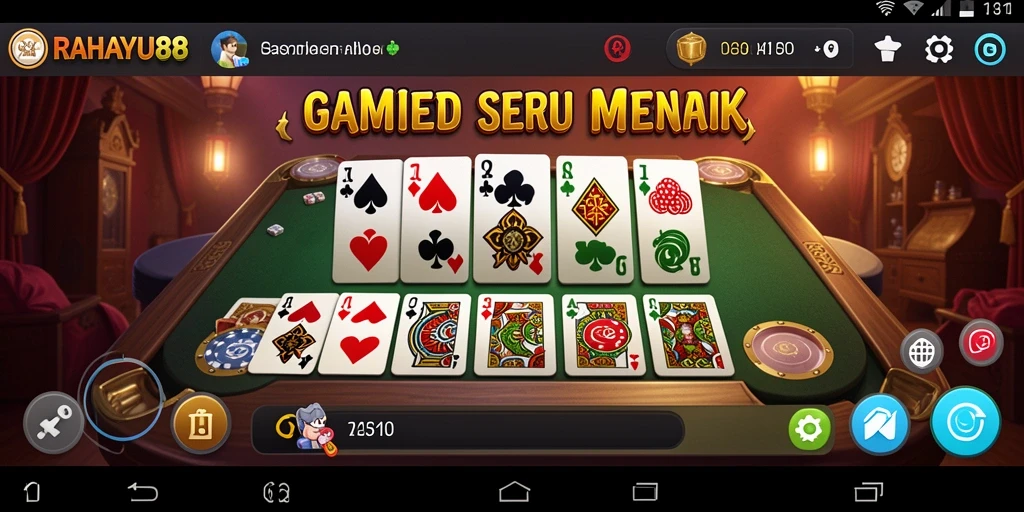 Tampilan gameplay menarik dalam game Domino RAHAYU88.