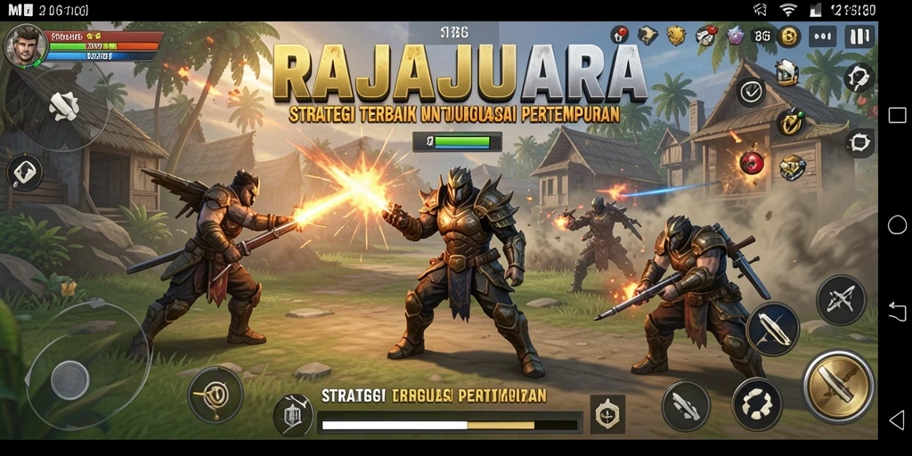 Tampilan gameplay RAJAJUARA yang mengesankan dan strategis.