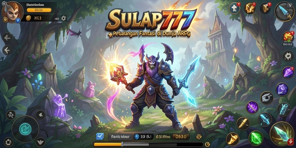 Screenshot dari gameplay SULAP777 menunjukkan aksi seru dalam pertempuran ARPG.