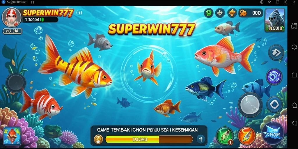 Gameplay seru menembak ikan dalam SUPERWIN777.